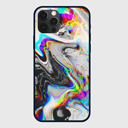 Чехол для iPhone 12 Pro Max DIGITAL ABSTRACT GLITCH, цвет: 3D-черный