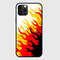 Чехол для iPhone 12 Pro Max ОГОНЬ, цвет: 3D-черный