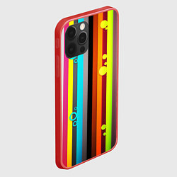 Чехол для iPhone 12 Pro Max РАДУЖНАЯ ГЕОМЕТРИЯ, цвет: 3D-красный — фото 2