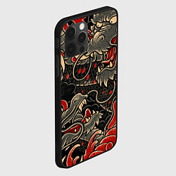 Чехол для iPhone 12 Pro Max Dsquared tatoo DRAGON, цвет: 3D-черный — фото 2