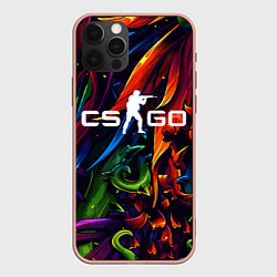 Чехол для iPhone 12 Pro Max CS GO, цвет: 3D-светло-розовый