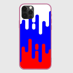 Чехол для iPhone 12 Pro Max Россия, цвет: 3D-малиновый