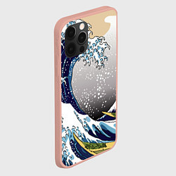 Чехол для iPhone 12 Pro Max The great wave off kanagawa, цвет: 3D-светло-розовый — фото 2