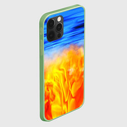 Чехол для iPhone 12 Pro Max ЛЕД И ПЛАМЯ, цвет: 3D-салатовый — фото 2