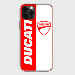 Чехол для iPhone 12 Pro Max DUCATI 4, цвет: 3D-светло-розовый