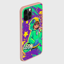 Чехол для iPhone 12 Pro Max BRAWL STARS LEON, цвет: 3D-светло-розовый — фото 2