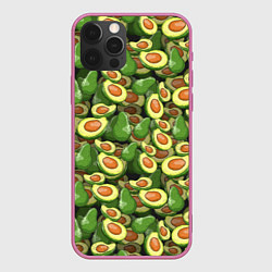 Чехол для iPhone 12 Pro Max Avocado, цвет: 3D-малиновый