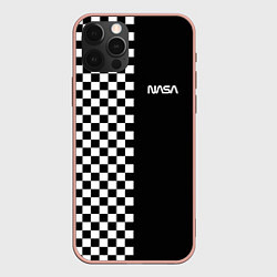 Чехол для iPhone 12 Pro Max NASA, цвет: 3D-светло-розовый