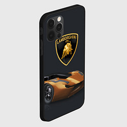 Чехол для iPhone 12 Pro Max Lamborghini- motorsport, цвет: 3D-черный — фото 2