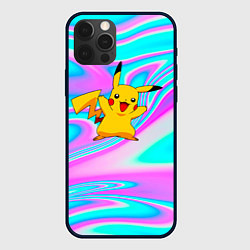 Чехол для iPhone 12 Pro Max Пикачу, цвет: 3D-черный