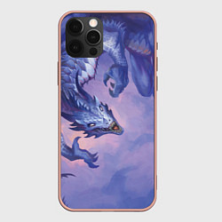 Чехол для iPhone 12 Pro Max Дракон воды, цвет: 3D-светло-розовый