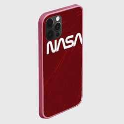Чехол для iPhone 12 Pro Max NASA НАСА, цвет: 3D-малиновый — фото 2
