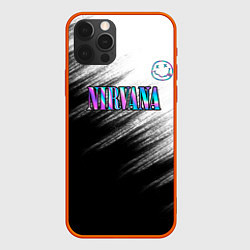 Чехол для iPhone 12 Pro Max Nirvana, цвет: 3D-красный