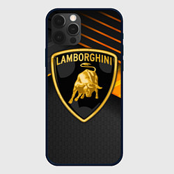 Чехол для iPhone 12 Pro Max Lamborghini, цвет: 3D-черный