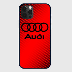 Чехол для iPhone 12 Pro Max AUDI АУДИ, цвет: 3D-черный