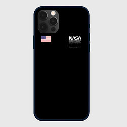 Чехол для iPhone 12 Pro Max NASA, цвет: 3D-черный