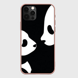 Чехол для iPhone 12 Pro Max Panda, цвет: 3D-светло-розовый