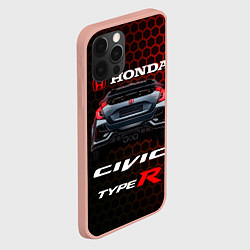 Чехол для iPhone 12 Pro Max Honda Civic Type R, цвет: 3D-светло-розовый — фото 2