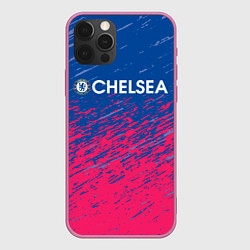 Чехол для iPhone 12 Pro Max Chelsea Челси, цвет: 3D-малиновый
