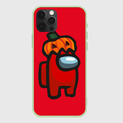 Чехол для iPhone 12 Pro Max HALLOWEEN IS AMONG US, цвет: 3D-салатовый