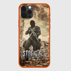 Чехол для iPhone 12 Pro Max Stalker 2, цвет: 3D-красный