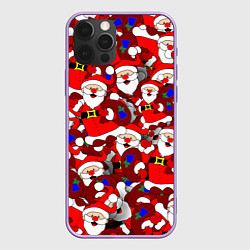 Чехол для iPhone 12 Pro Max Русский Санта Клаус, цвет: 3D-сиреневый