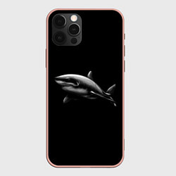 Чехол для iPhone 12 Pro Max Акула, цвет: 3D-светло-розовый