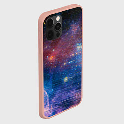 Чехол для iPhone 12 Pro Max Glitch space, цвет: 3D-светло-розовый — фото 2