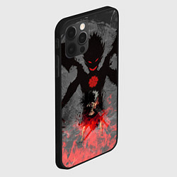 Чехол для iPhone 12 Pro Max Черный клевер, цвет: 3D-черный — фото 2