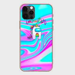 Чехол для iPhone 12 Pro Max Impostor Unicorn, цвет: 3D-светло-розовый