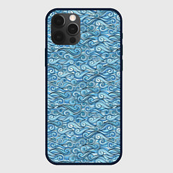 Чехол для iPhone 12 Pro Max Море волнуется, цвет: 3D-черный