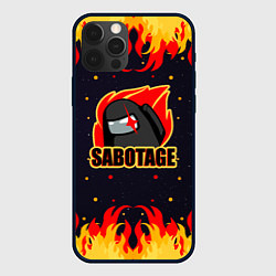 Чехол для iPhone 12 Pro Max Among Us Sabotage, цвет: 3D-черный