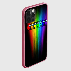 Чехол для iPhone 12 Pro Max AMONG US - РАДУГА, цвет: 3D-малиновый — фото 2