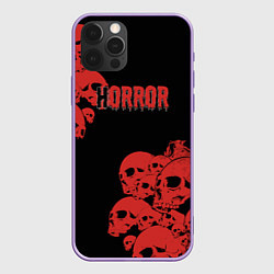 Чехол для iPhone 12 Pro Max Horror, цвет: 3D-сиреневый