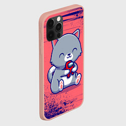 Чехол для iPhone 12 Pro Max AMONG US - С КОТИКОМ, цвет: 3D-светло-розовый — фото 2