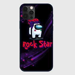Чехол для iPhone 12 Pro Max Among Us Rock Star, цвет: 3D-черный