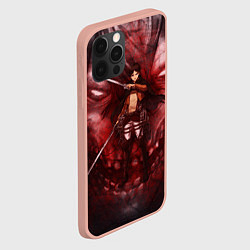 Чехол для iPhone 12 Pro Max Атака титанов, цвет: 3D-светло-розовый — фото 2