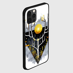 Чехол для iPhone 12 Pro Max Графит и золото: дерево жизни, цвет: 3D-черный — фото 2