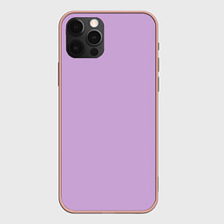 Чехол для iPhone 12 Pro Max Глициниевый цвет без рисунка, цвет: 3D-светло-розовый