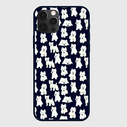 Чехол для iPhone 12 Pro Max Собаки Пушистики, цвет: 3D-черный