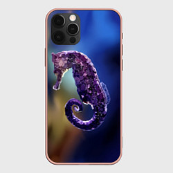 Чехол для iPhone 12 Pro Max Морской конёк, цвет: 3D-светло-розовый