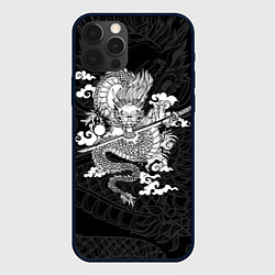 Чехол для iPhone 12 Pro Max ДРАКОН DRAGON, цвет: 3D-черный