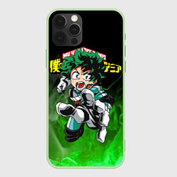 Чехол для iPhone 12 Pro Max MY HERO ACADEMIA MHA МОЯ ГЕРОЙСКАЯ АКАДЕМИЯ, цвет: 3D-салатовый