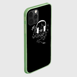 Чехол для iPhone 12 Pro Max Headphones, цвет: 3D-салатовый — фото 2