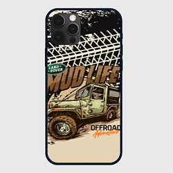 Чехол для iPhone 12 Pro Max LAND ROVER, цвет: 3D-черный