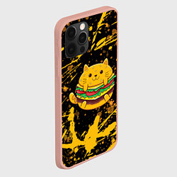 Чехол для iPhone 12 Pro Max Котобургер, цвет: 3D-светло-розовый — фото 2