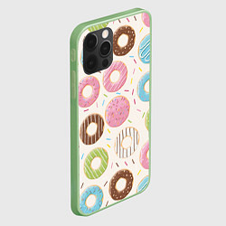 Чехол для iPhone 12 Pro Max Пончики Donuts, цвет: 3D-салатовый — фото 2