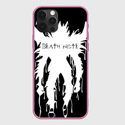 Чехол для iPhone 12 Pro Max DEATH NOTE ТЕТРАДЬ СМЕРТИ, цвет: 3D-малиновый
