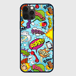 Чехол для iPhone 12 Pro Max Комиксы, цвет: 3D-черный