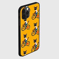 Чехол для iPhone 12 Pro Max Котики на велосипедах, цвет: 3D-черный — фото 2